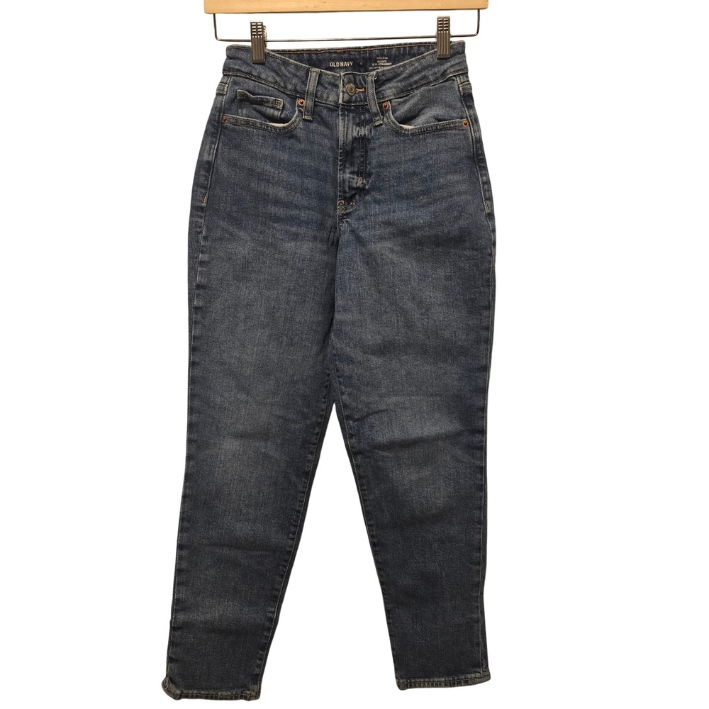 Old‎ Navy High-Rise Curvy OG Straight Jeans Medium Wash Blue Size 0